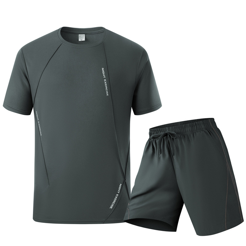 Summer Clothing For Young Men - 남성 여름 스포츠 세트 속건 티셔츠