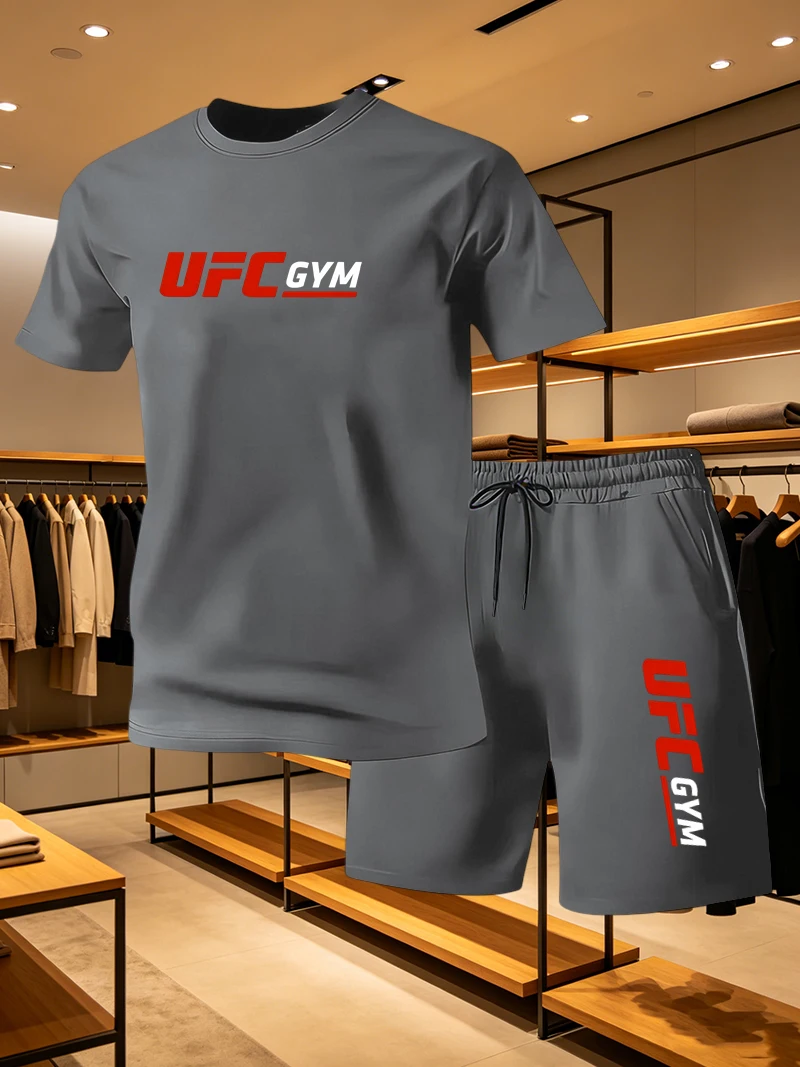 Summer Clothing For Young Men - 남성 패션 티셔츠 반바지 UFC 캐주얼