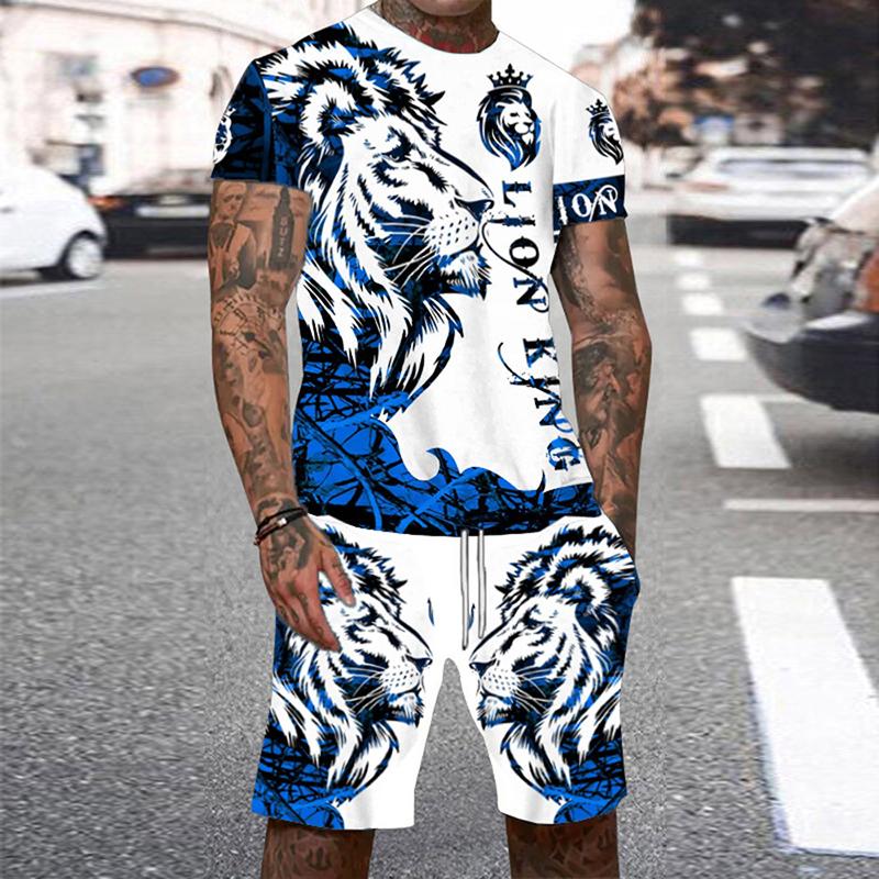 Summer Clothing For Young Men - 동물 호랑이 트랙슈트 3D 프린트 남성