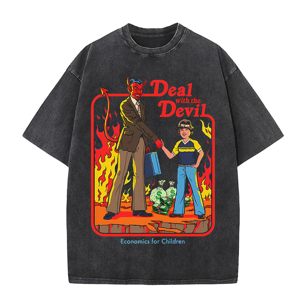 Summer Clothing Deals - Deal Wich The Devil 프린트 티셔츠