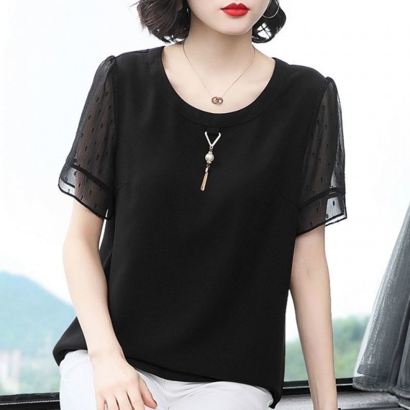 Summer Clothing For 60 Year Old Woman - 캐주얼 솔리드 컬러 올 매치 셔츠