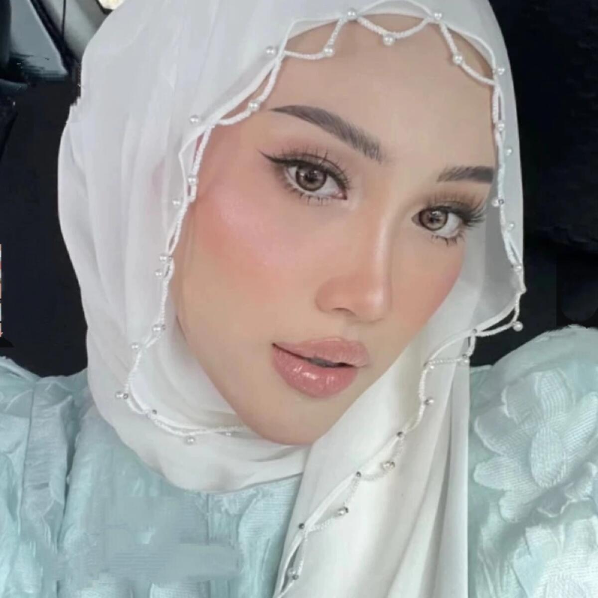 Summer Clothing Hijab - 히잡 스카프 플레인 펄 시폰 파시미나