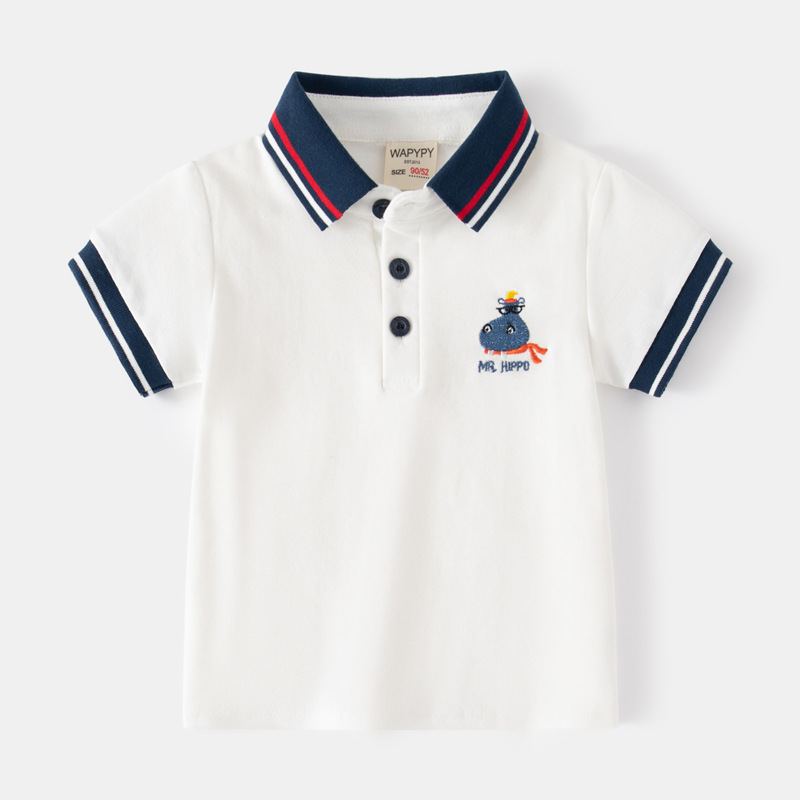 Summer Clothing Toddler - 남아용 스트라이프 폴로 셔츠, 귀여운 한국