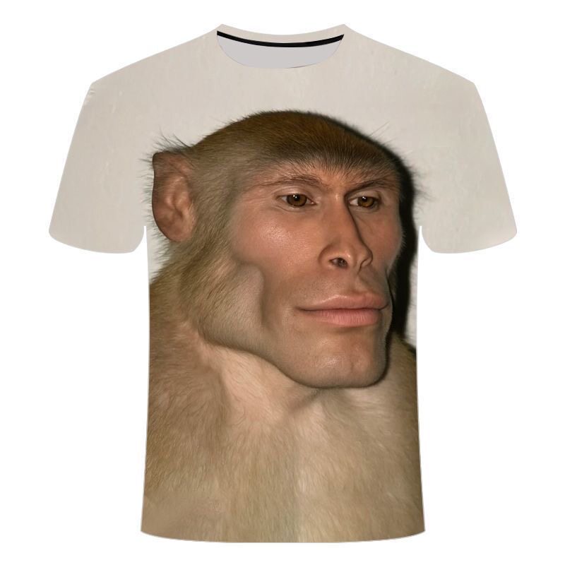 Summer Clothing Teens - 재미있는 Meme Monkey 3D 프린트 T