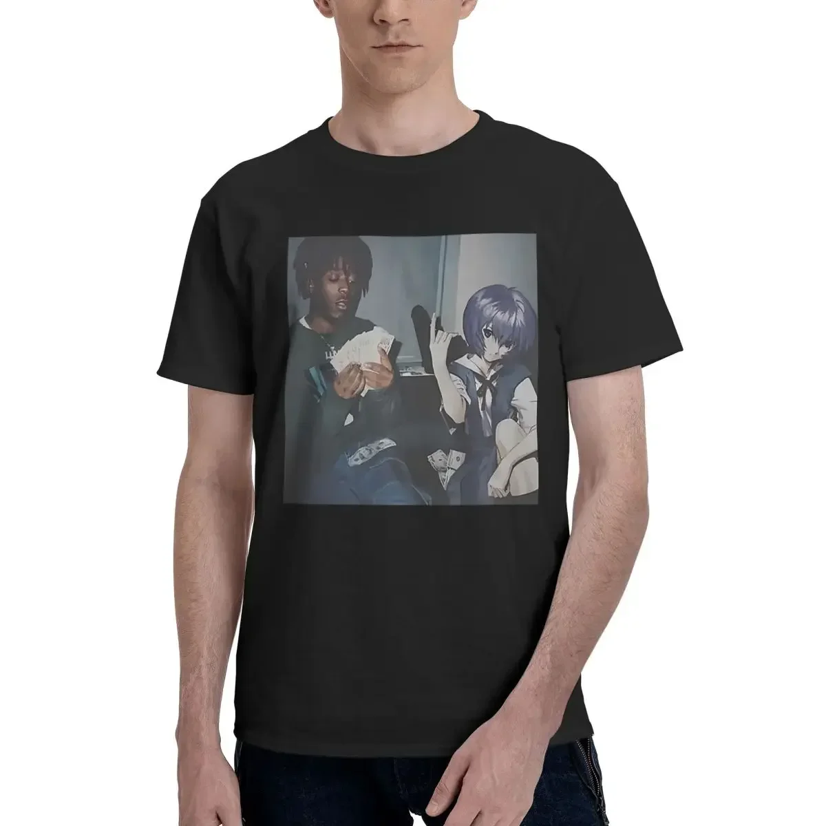 Summer Clothing Deals - Rei Ayanami Thug Meme 100% 코튼