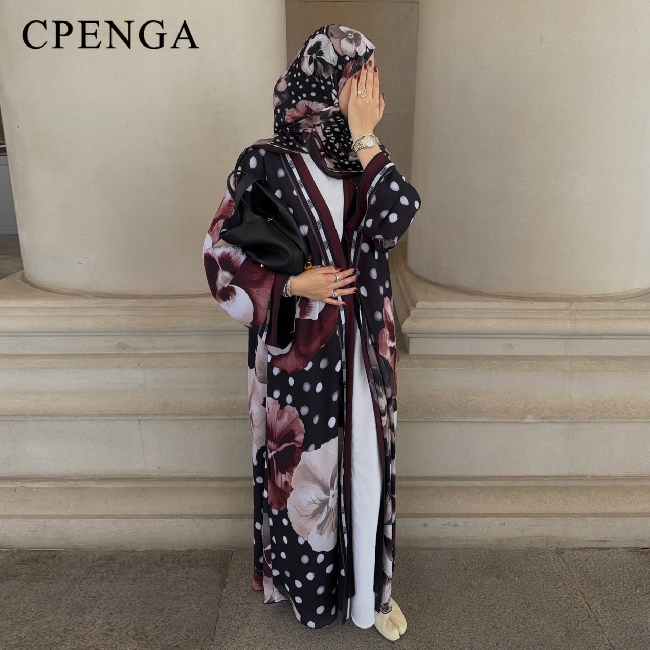 Summer Clothing Hijab - 2026년 여름 투피스 플로럴 폴카 도트
