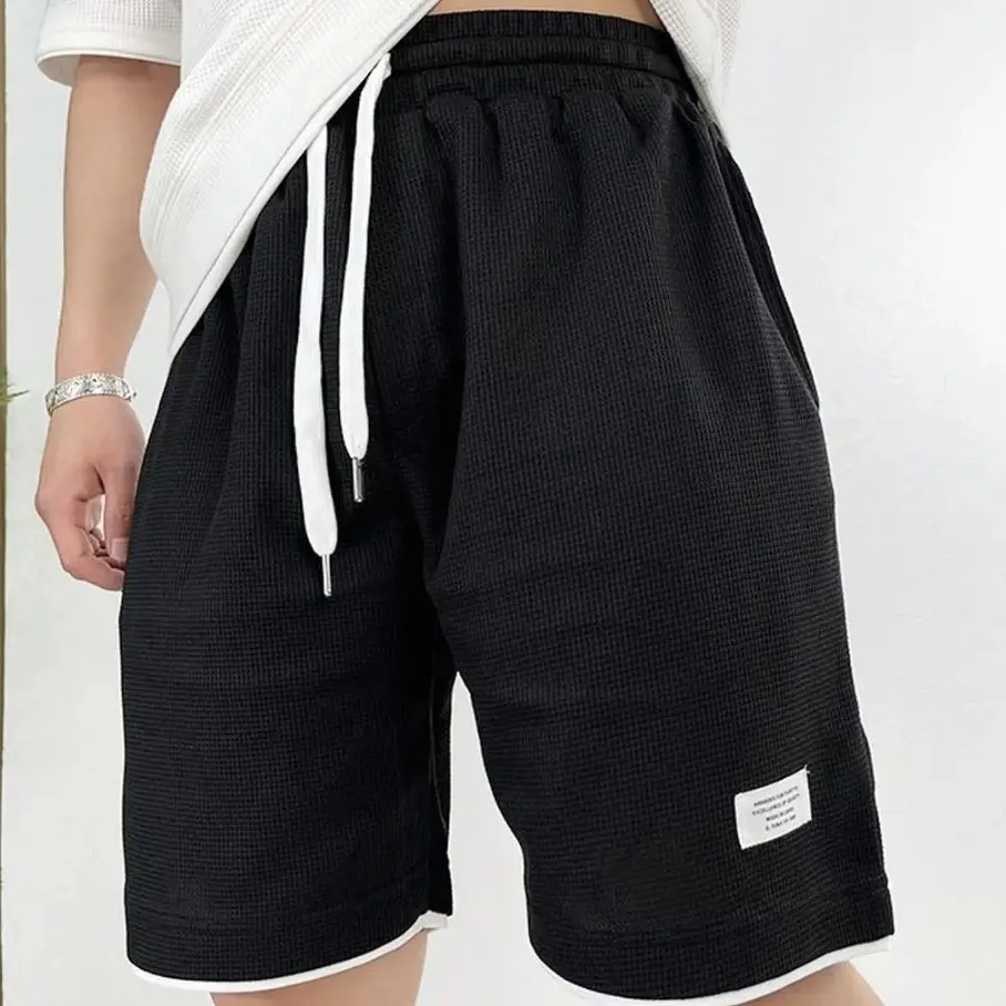 남성용 반바지 블랙 와플 오버사이즈 남성 반바지 XL  - Summer Clothing Deals 리뷰 및 가격