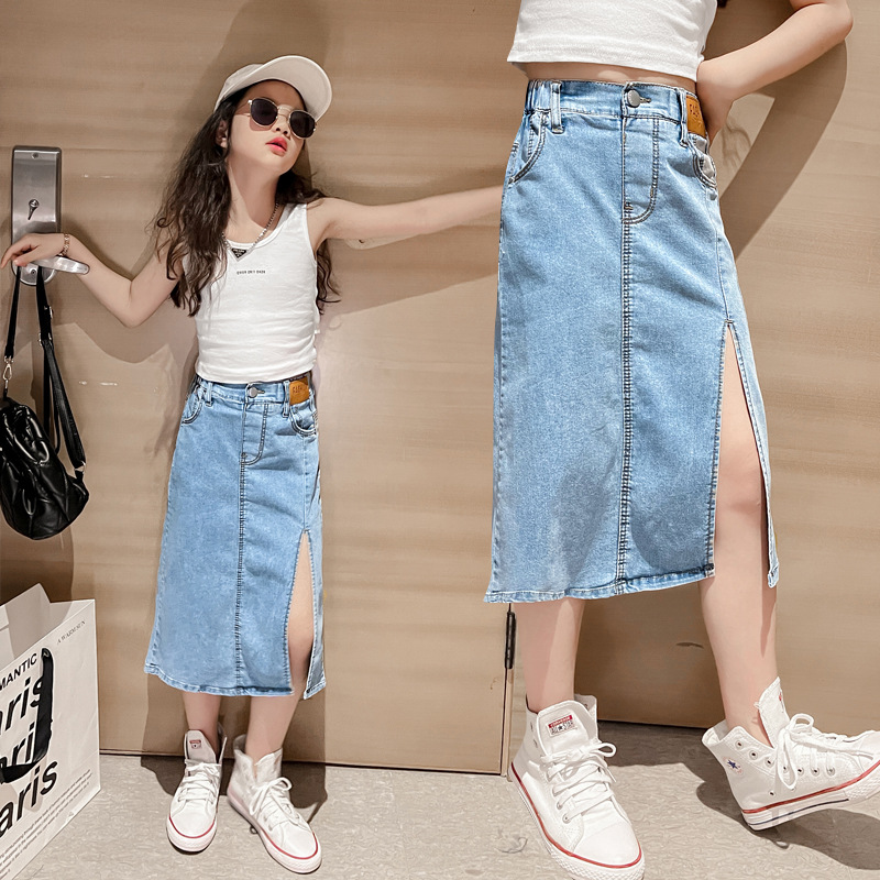 5 6 8 10 12 14 세 십대 소녀 데님 스커트  - Summer Clothing Teens 리뷰 및 가격