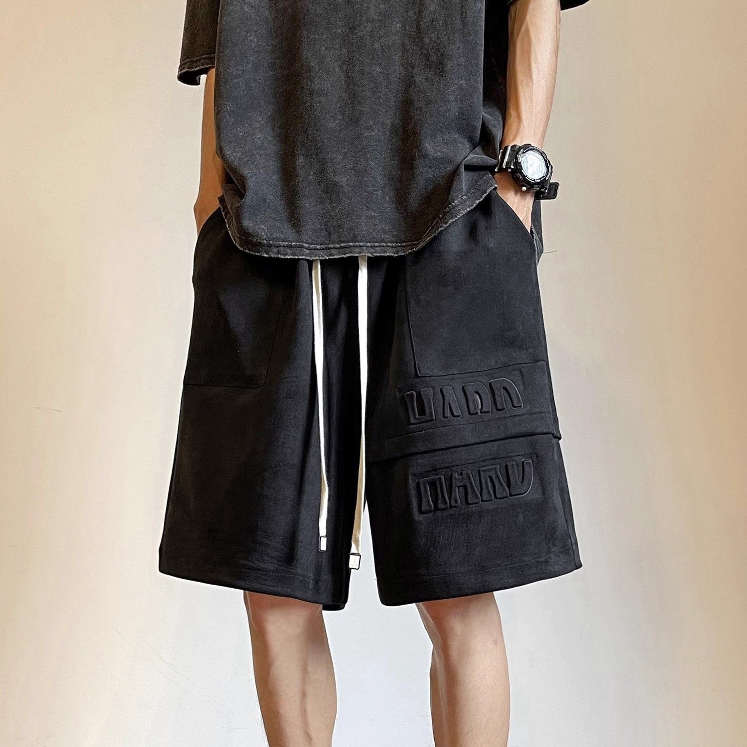 남성 반바지 편지 접합 헐렁한 Drawstring 남성 - Summer Clothing Deals 리뷰 및 가격