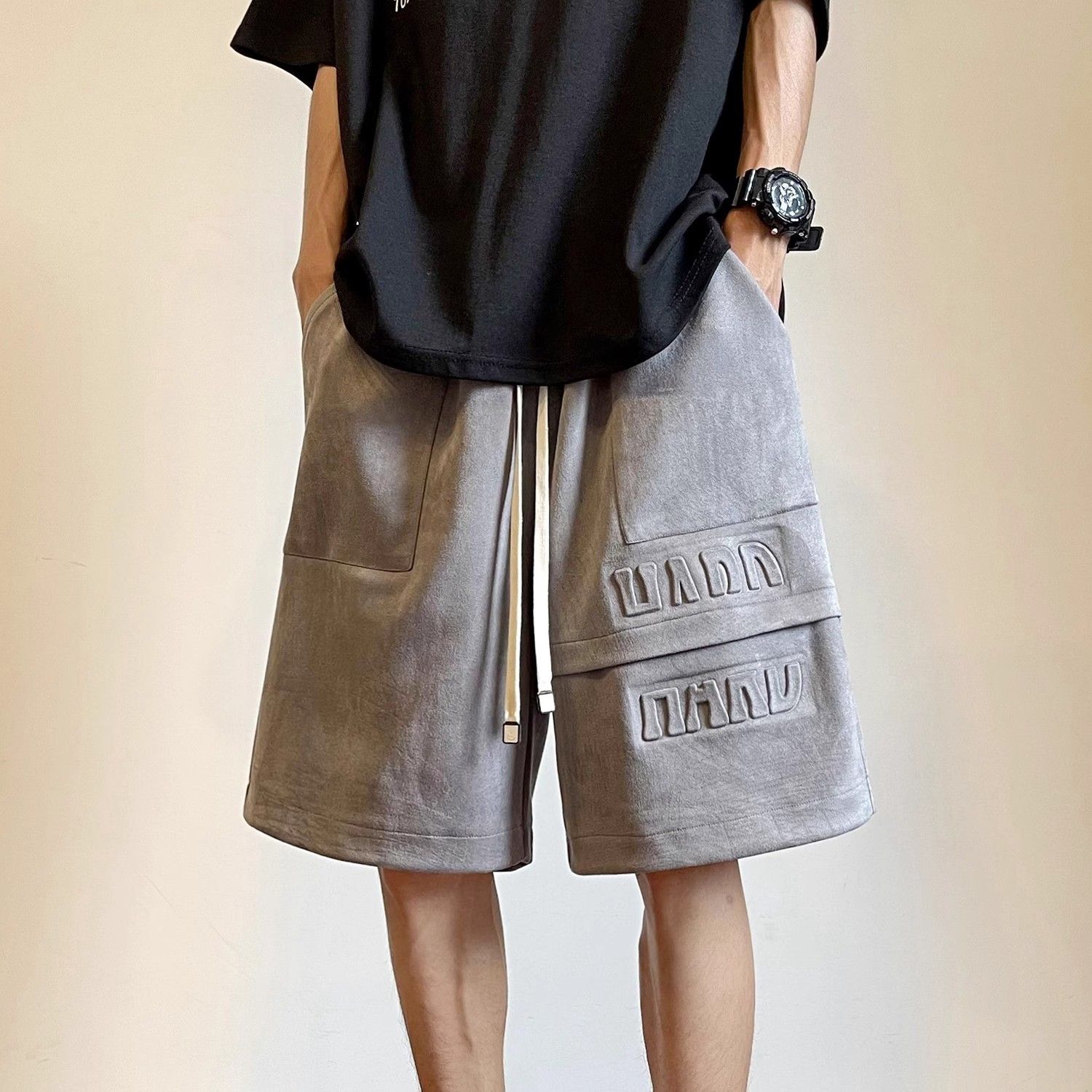 남성 반바지 편지 접합 헐렁한 Drawstring 남성 - Summer Clothing Deals 리뷰 및 가격