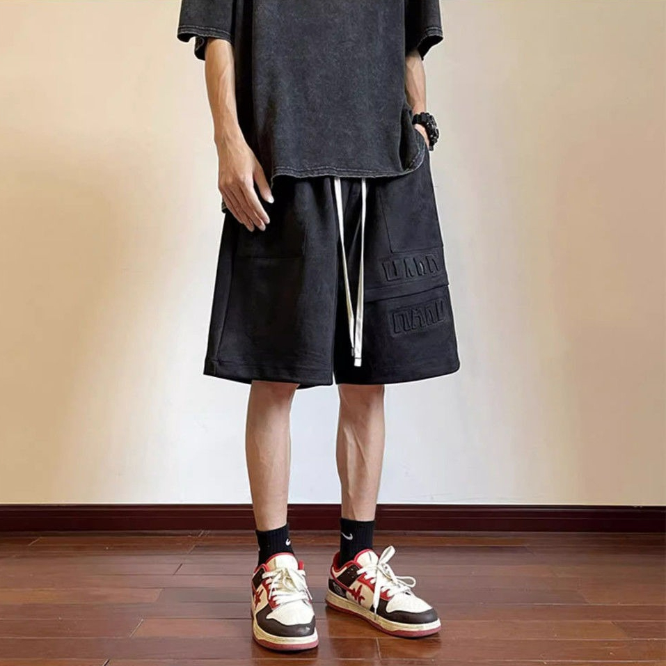 남성 반바지 편지 접합 헐렁한 Drawstring 남성 - Summer Clothing Deals 리뷰 및 가격