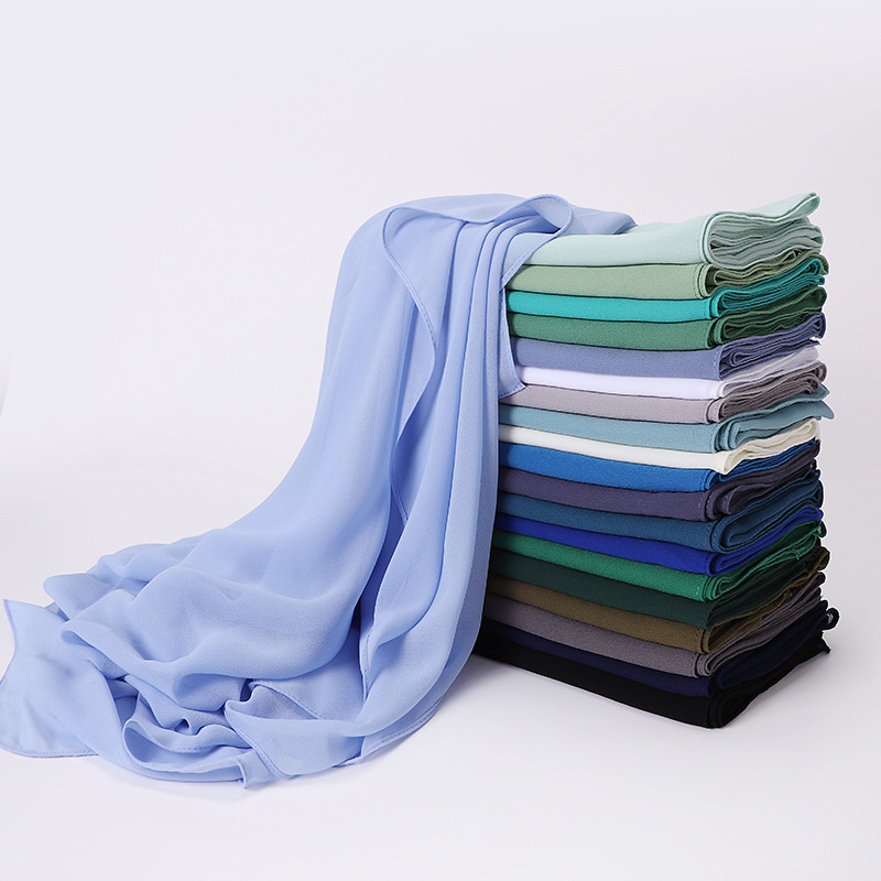 여성용 헤비 쉬폰 스퀘어 스카프, 무슬림 히잡, 언더스 - Summer Clothing Hijab 리뷰 및 가격