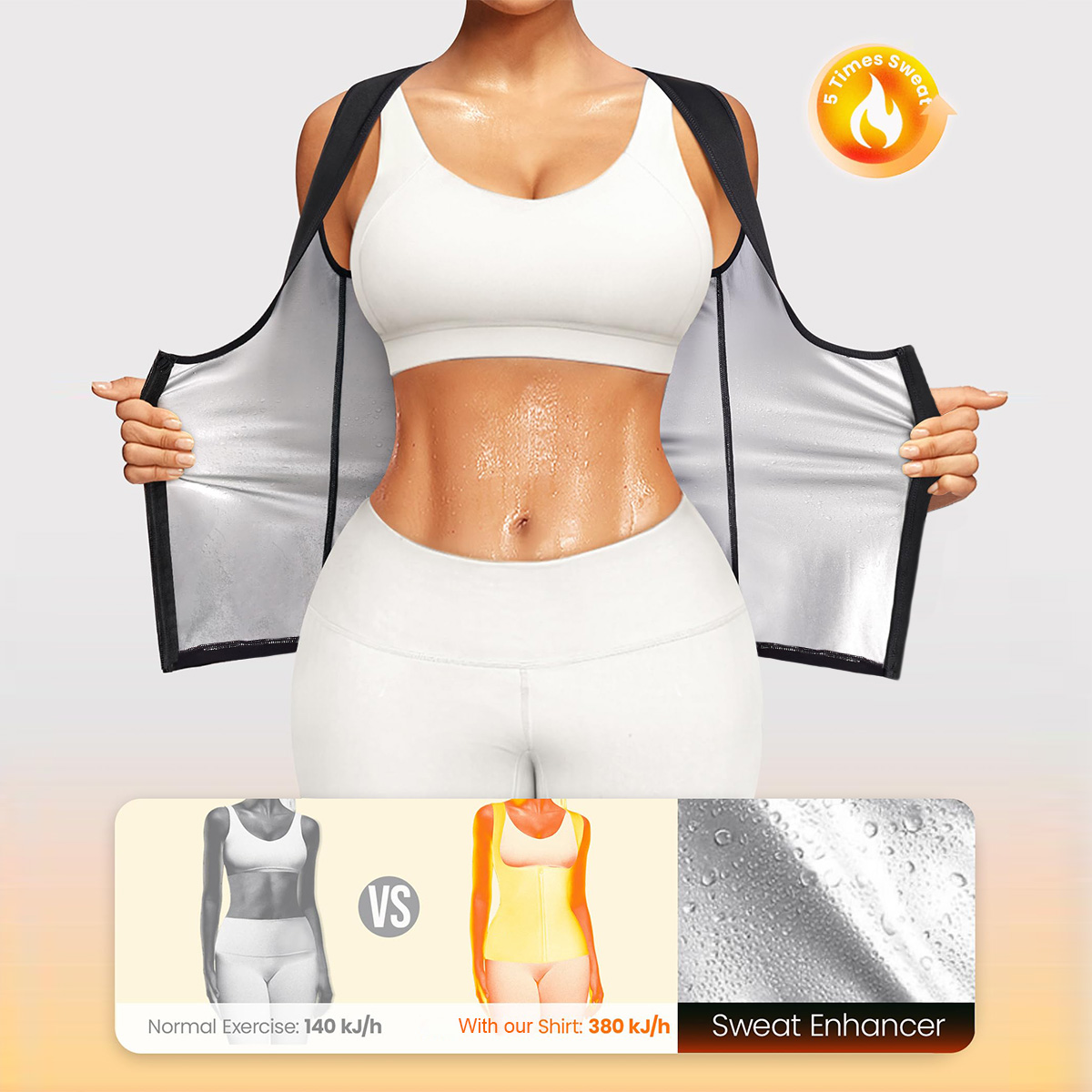 체중 감량을 위한 여성용 스웨트 조끼 1개 – 열을 가 - Tank Top Breathable 리뷰 및 가격