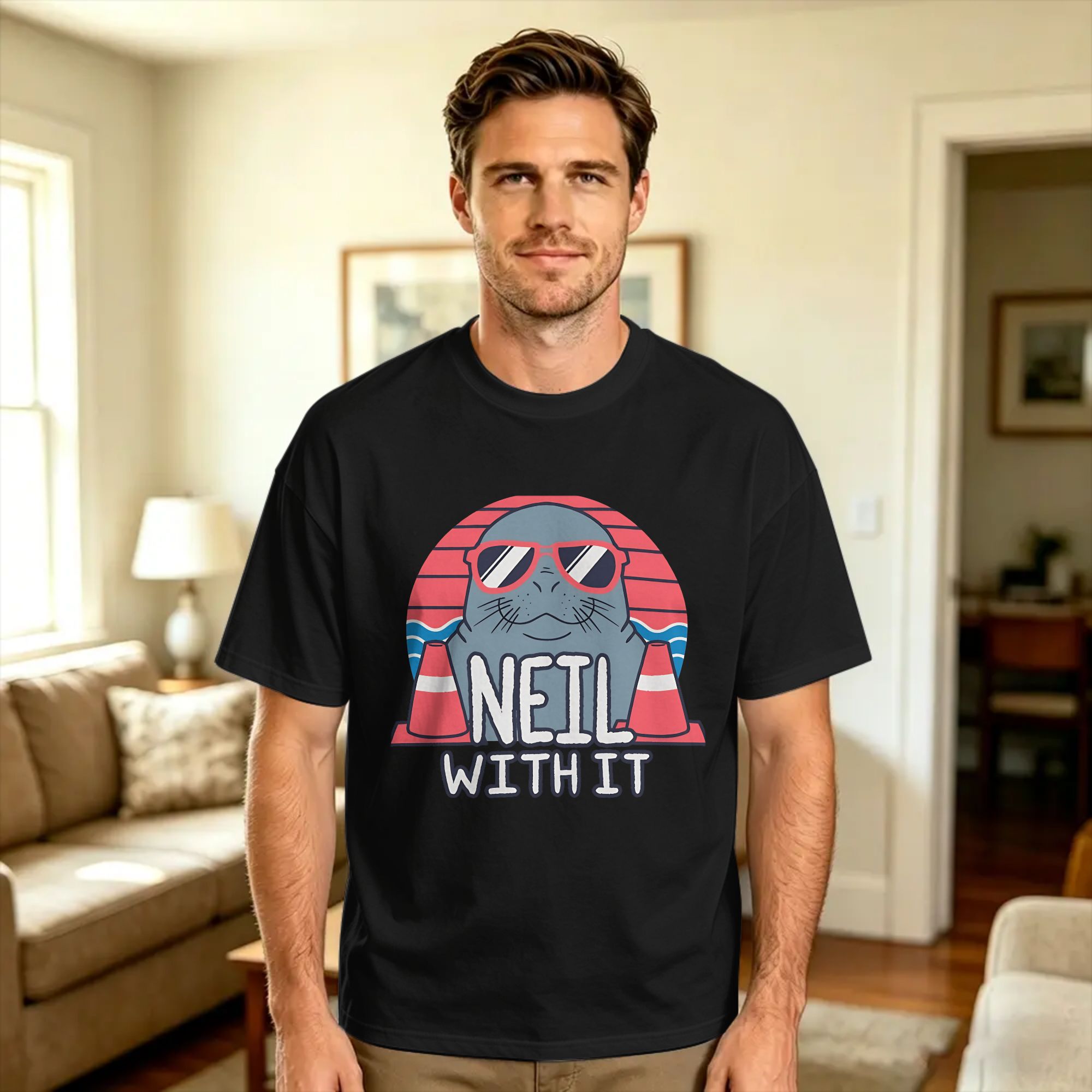Neil the Seal Deal With It 티셔츠 - Summer Clothing Deals 리뷰 및 가격