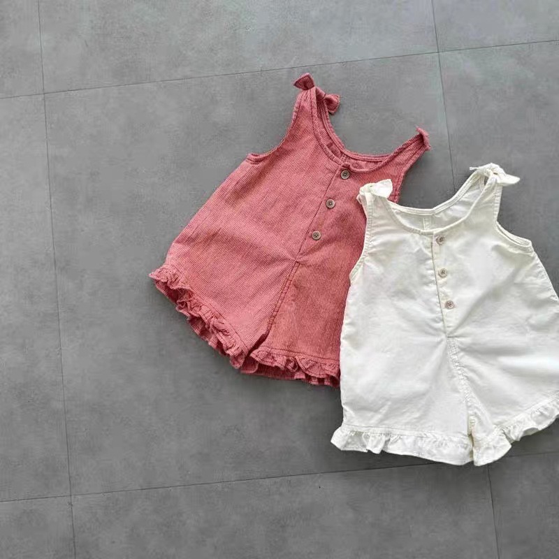 HY2831 여아 여름 롬퍼 (턱받이와 반바지 포함)  - Summer Clothing Toddler 리뷰 및 가격